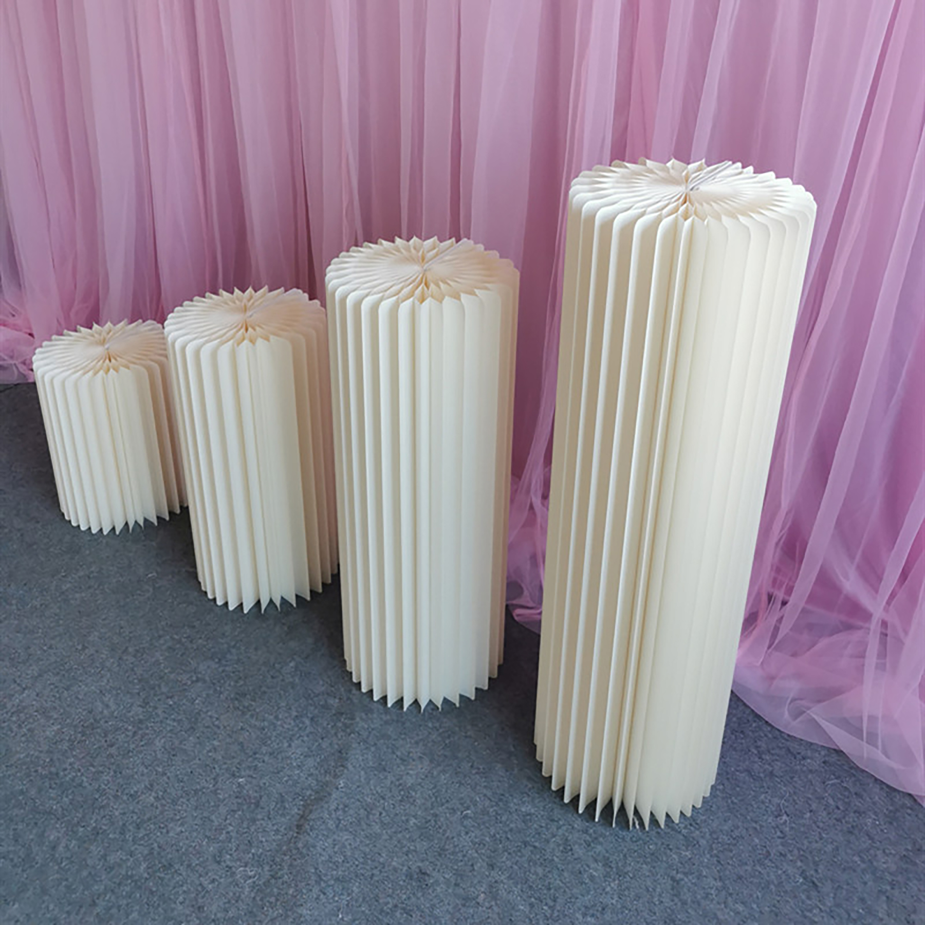 Custom Foldable Paper Pedestal Stand Pillar