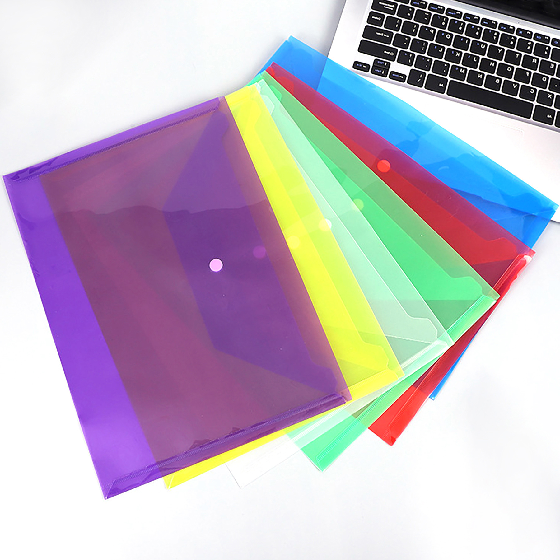 Legal Size Plastic Envelope File Folder with Snap Closure 