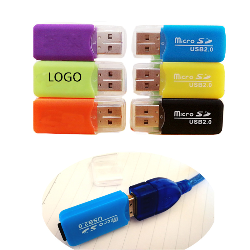 Micro SD/TF Card Reader USB 2.0 in Assorted Colors