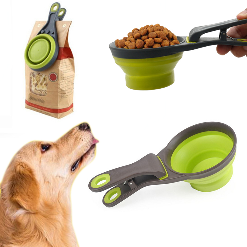 Pet Food Scoop With Sealing Clip 8oz