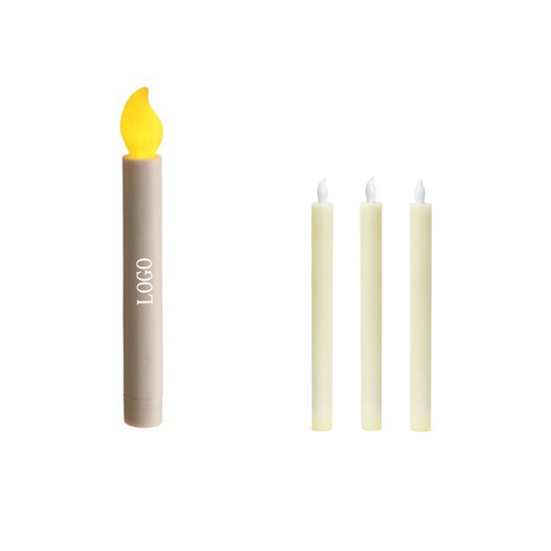 Battery Candlestickes Flameless Taper Candles Warm White LEDs