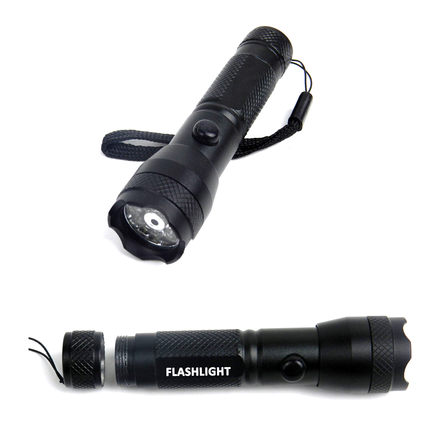 Seven LED and One Laser Flashlight