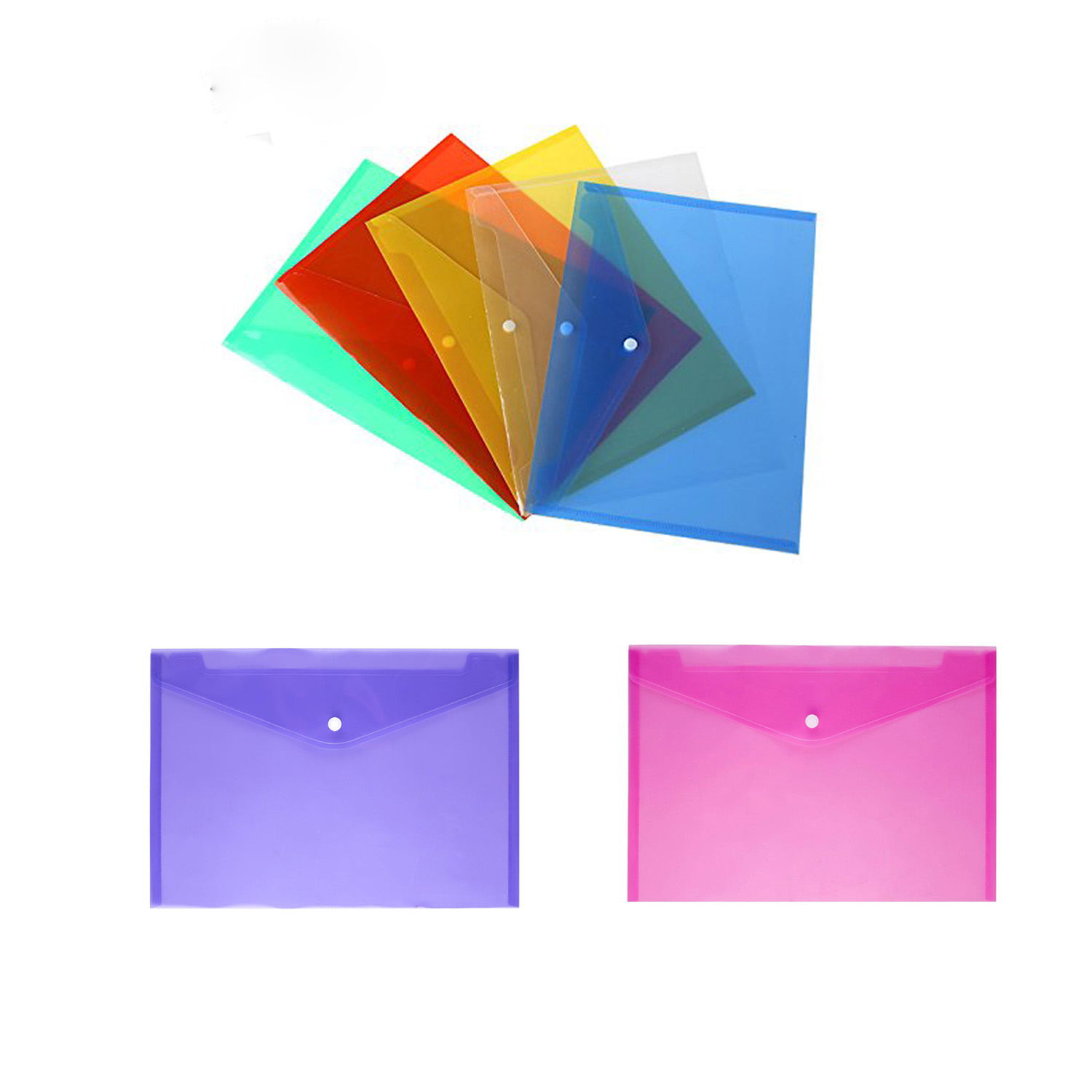 A4 Size Translucent Plastic Document Folders