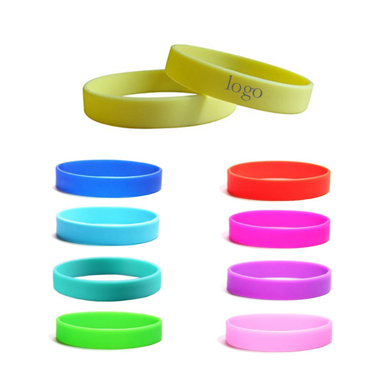 Mixed Colors Blank Silicone Wristbands Rubber Bracelets
