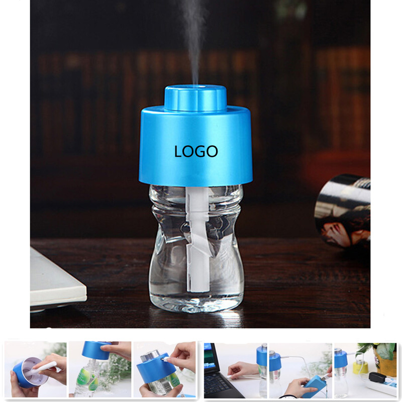 Mini Portable  Water Bottle Cap USB Cool Mist Humidifier Air Diffuser Mist Maker