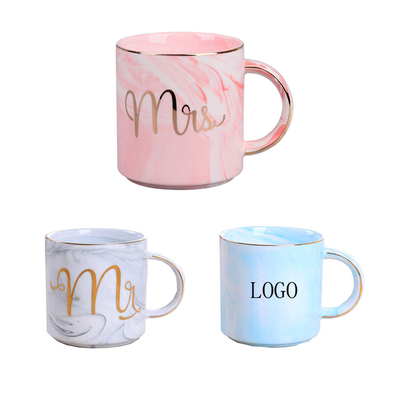 13oz Marble Ceramic Coffee Mugs Cups 