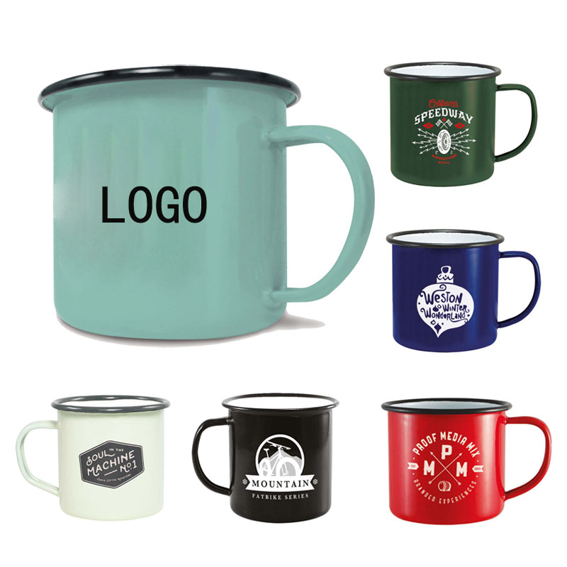 Enamel Drinking Coffee Camping Mugs Cups
