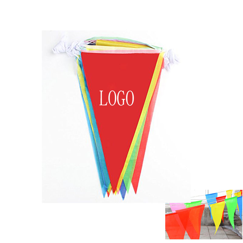 33 Feet Outdoor Triangle Square Banner Flamboyant String Flag