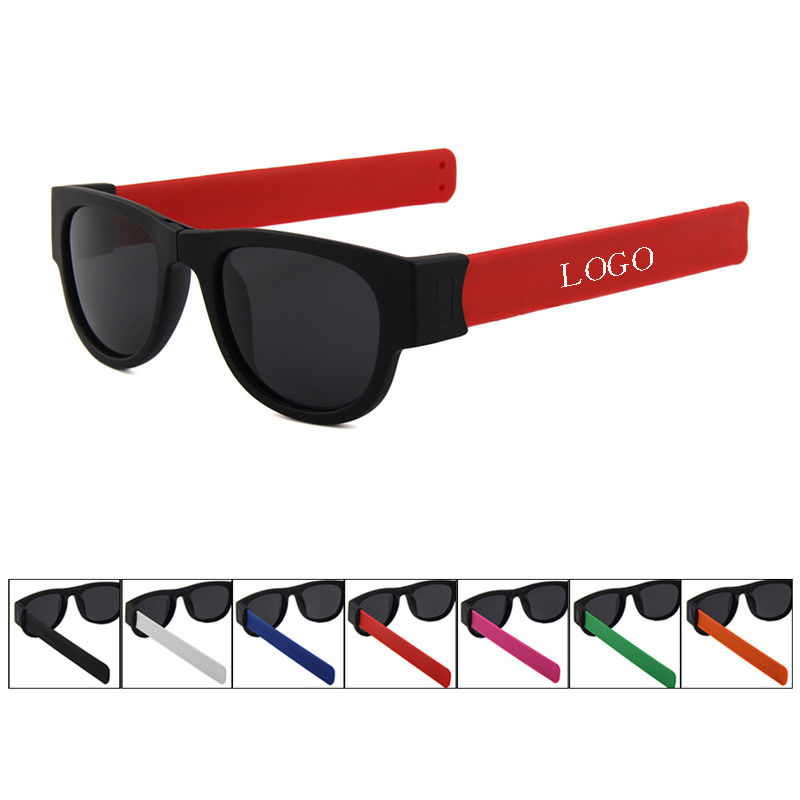 Foldable Polarized Slap Bracelet Sunglasses for Men and Women
