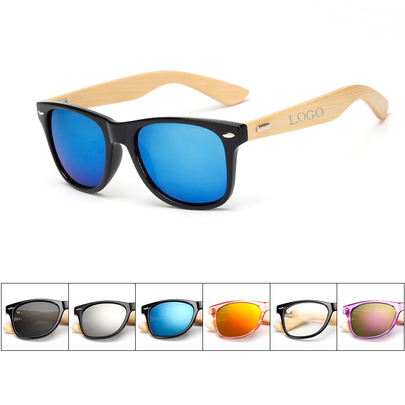 Wood Sunglasses for Men Women Vintage Real Wooden Arms Glasses