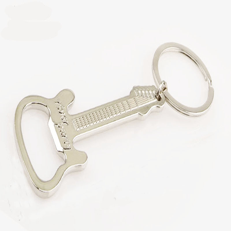 Guitar-Shaped Bottle Opener Keychain Kitch Accessories Creative
