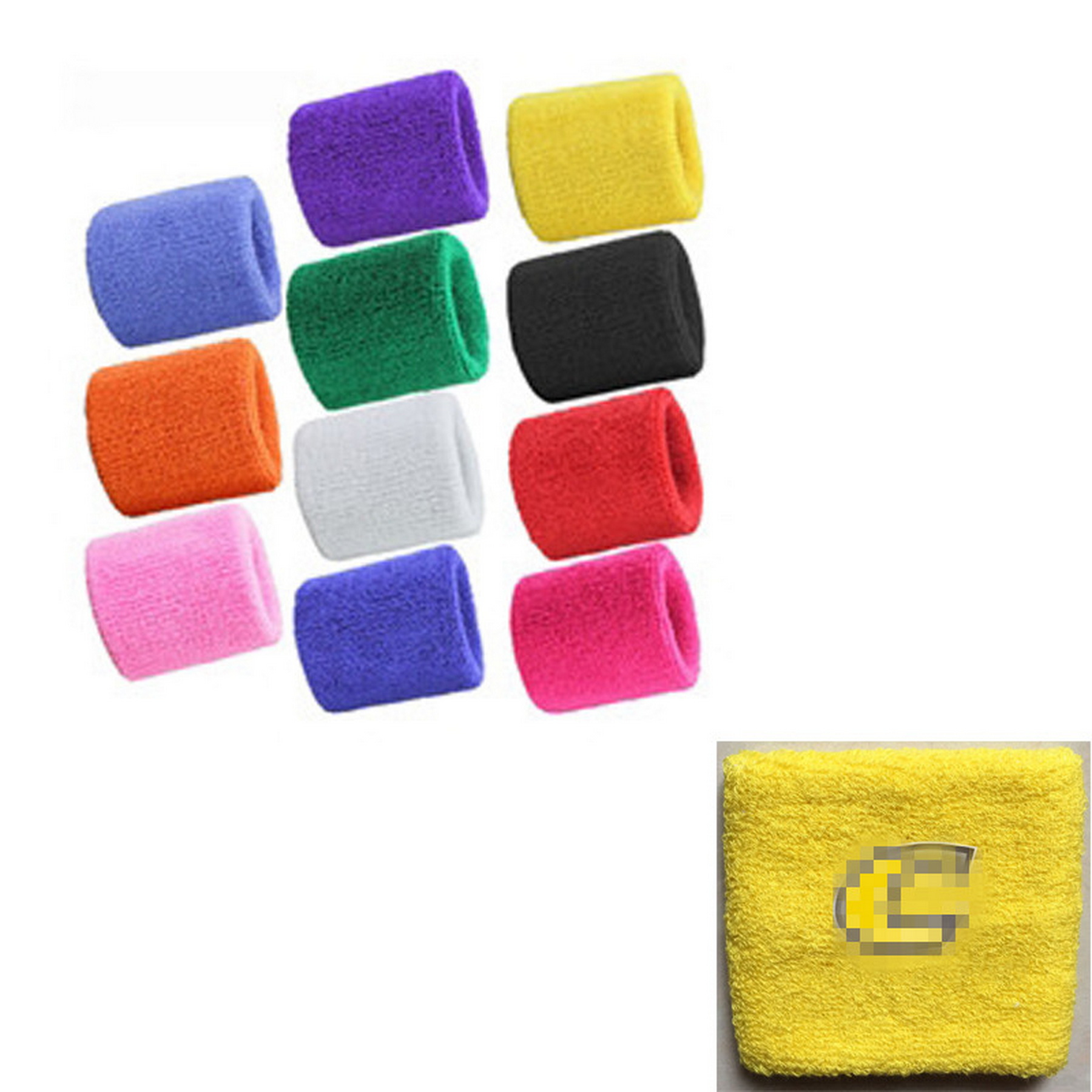 Cotton Sweat Sports Wristbands Wrist Sweatbands