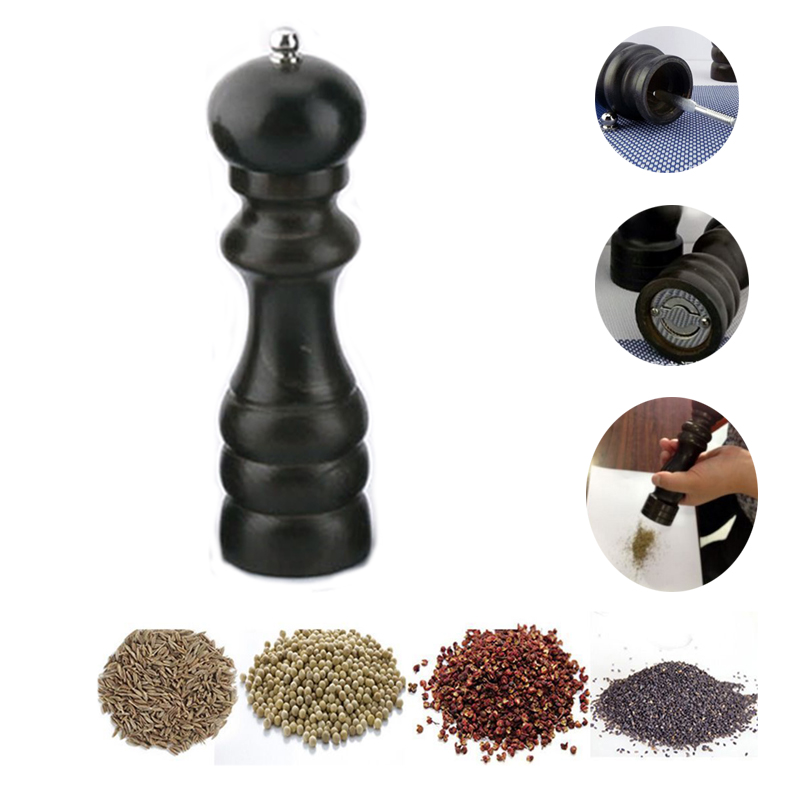 Wood Pepper Grinder Wooden Kitchen Hand Mill 6