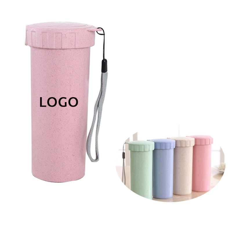 Camping Portable  Cup Novelty Plastic Coffee Juice Water Bottle Drinking Bottle Cups Mugs Sport Travel Bottle 15oz