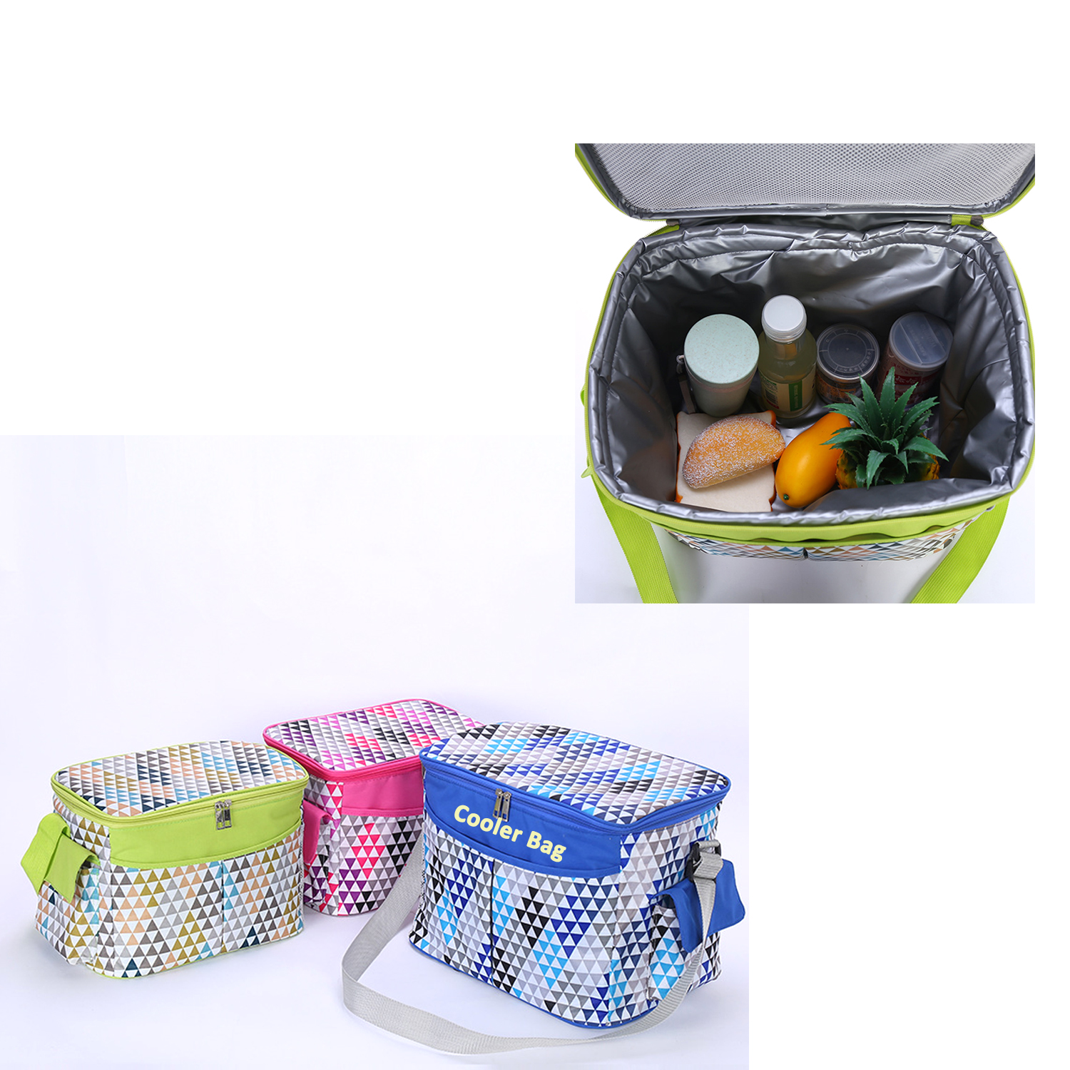 Cooler Lunch Bag with Shoulder Strap for School work Office Travel Outdoor
