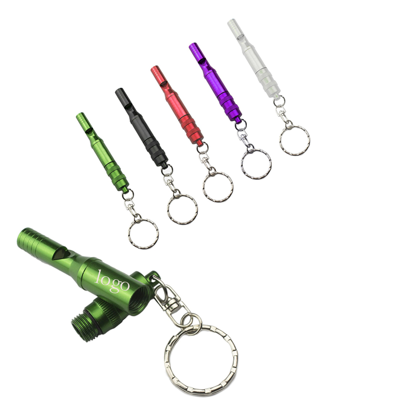 Aluminum Emergency Survival Whistle Keychain  