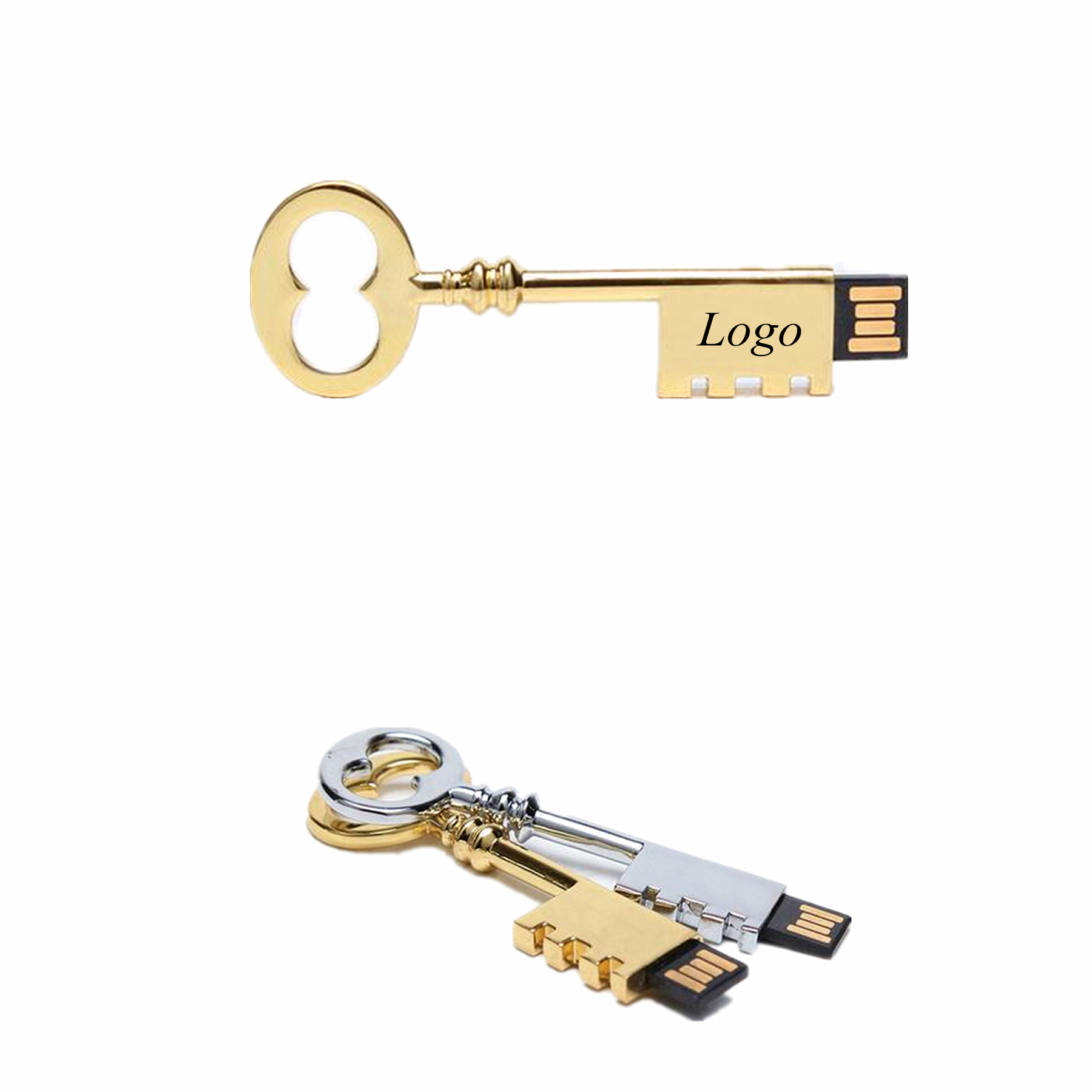 Metal Key Shape Flash Drive Pen Drive Memory Stick USB Flash