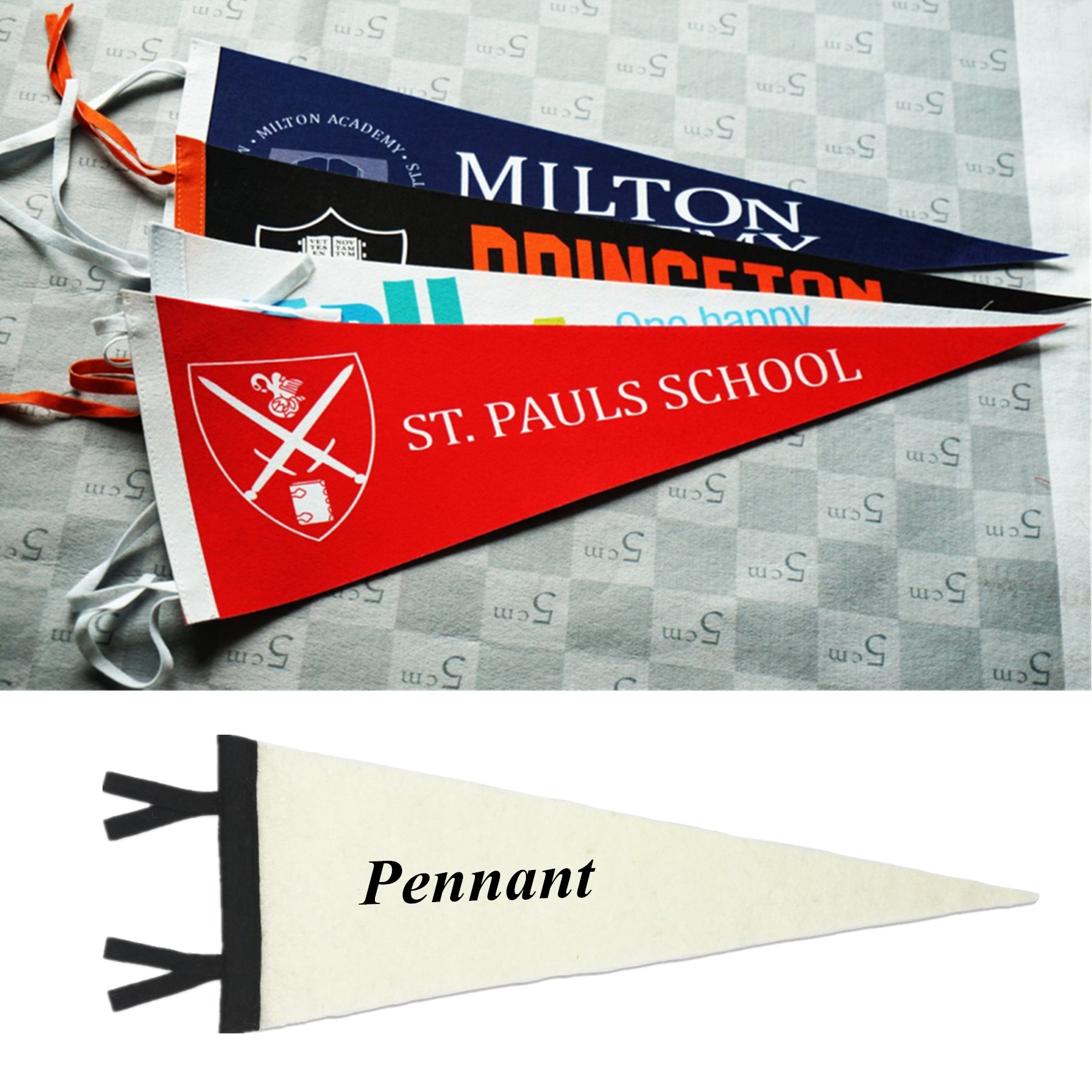 Felt Pennant with Felt Strip