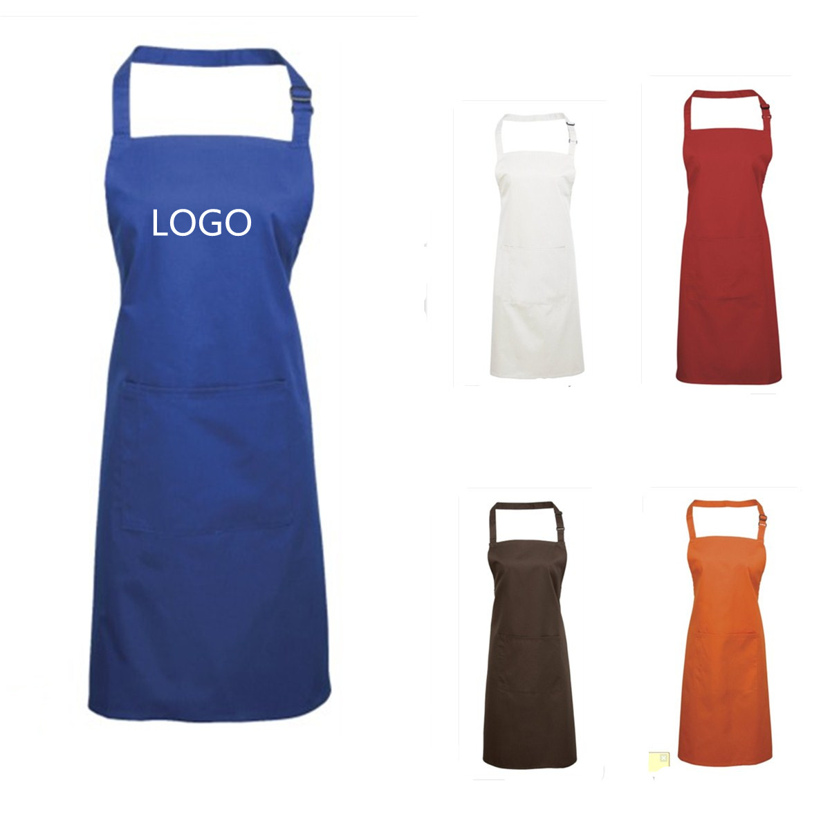 Thicken Polyester Anti-wear Cooking Kitchen Bib Apron Adjustable 