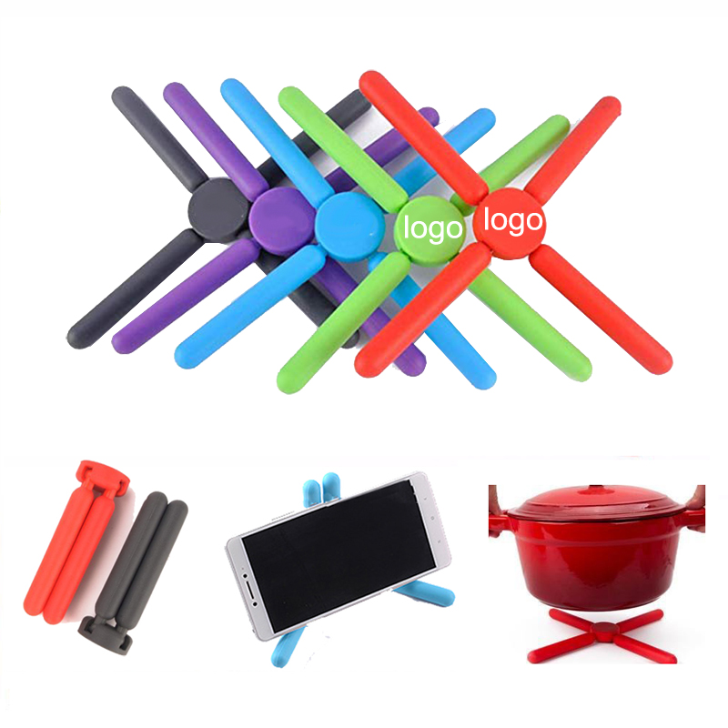 Kitchen Foldable Silicone Trivet Pot Stand Holder Multi Tool