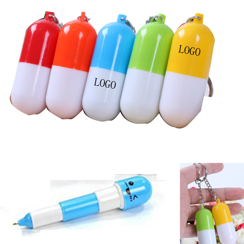 Mini Retractable Pill Ball Point Pen