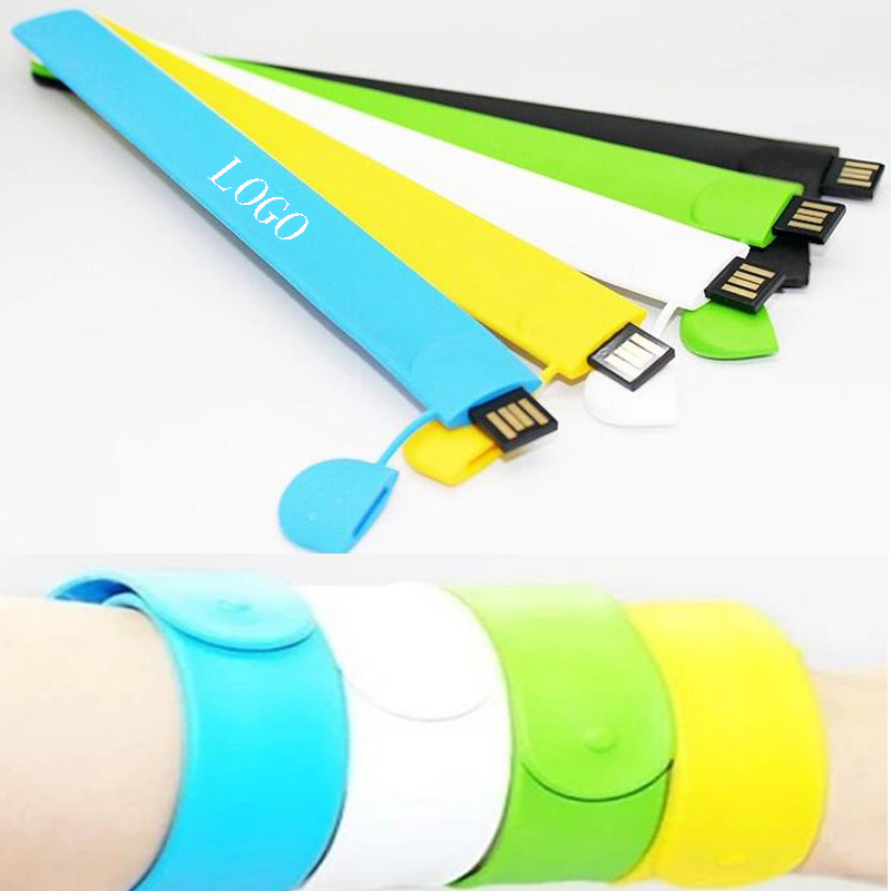 Custom Slap Bracelet Shaped 8 GB USB Flash Drive 