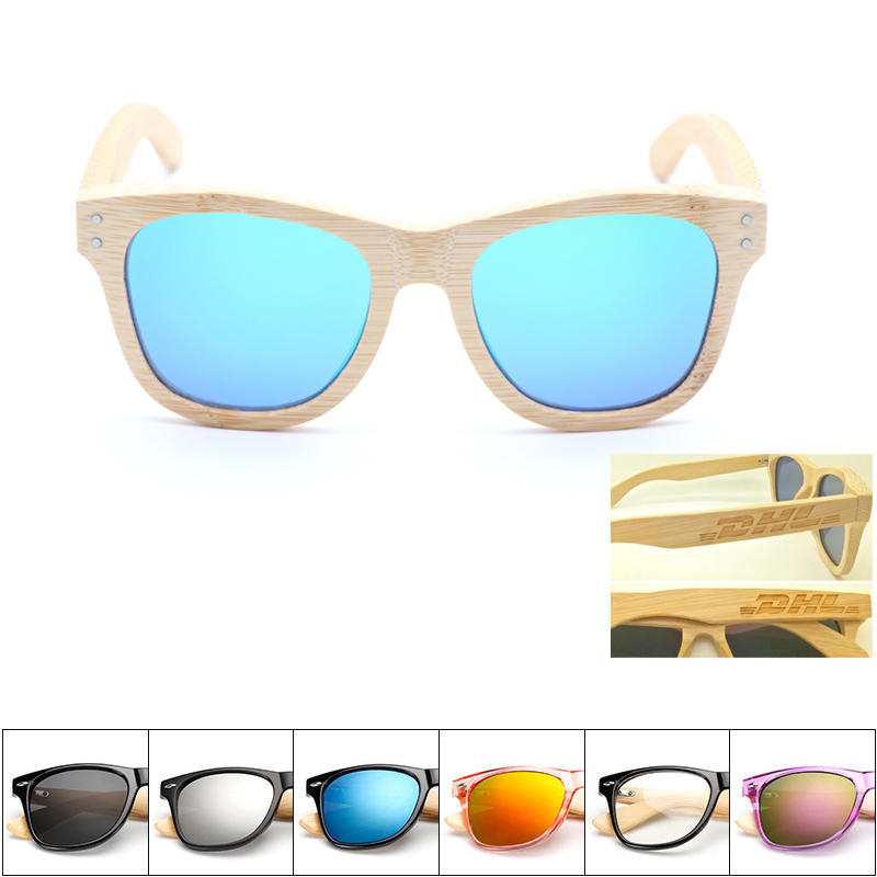 Classic Polarized Lens Natural Bamboo Sunglasses Wood Bamboo Glasses